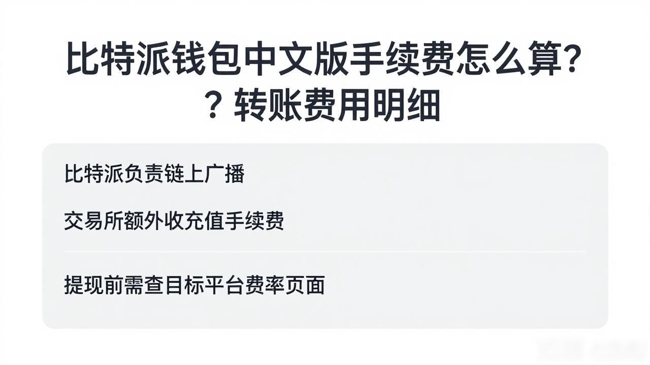 比特派钱包中文版手续费怎么算？转账费用明细
