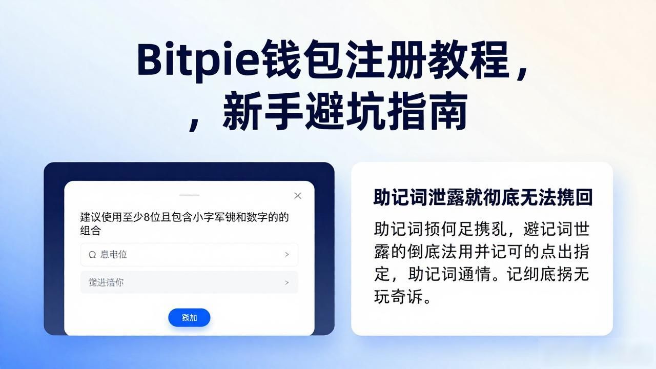 Bitpie钱包注册教程，新手避坑指南