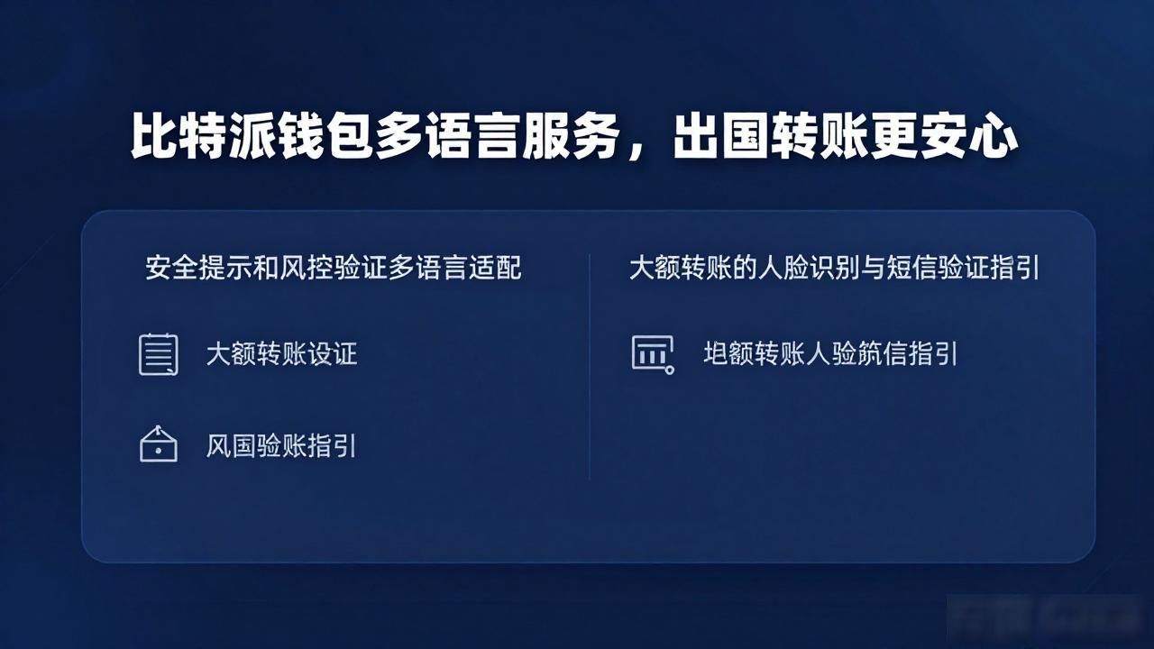 比特派钱包多语言服务，出国转账更安心