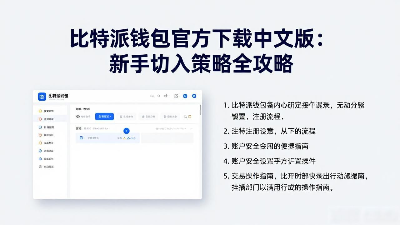 比特派钱包官方下载中文版：新手切入策略全攻略