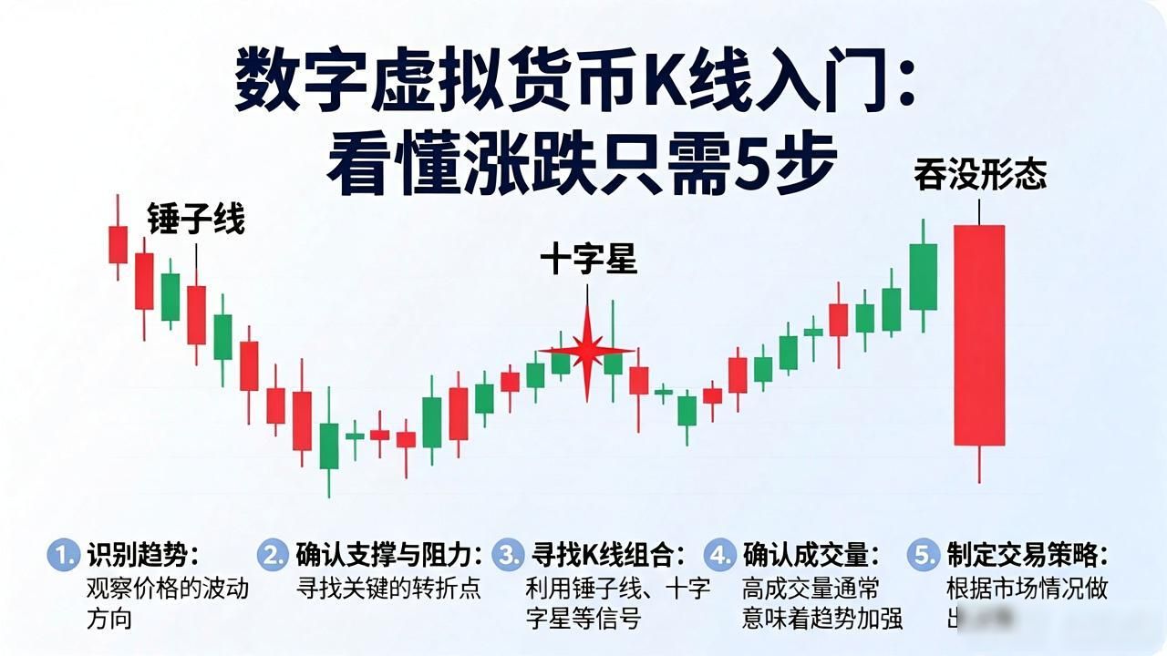 数字虚拟货币K线入门：看懂涨跌只需5步