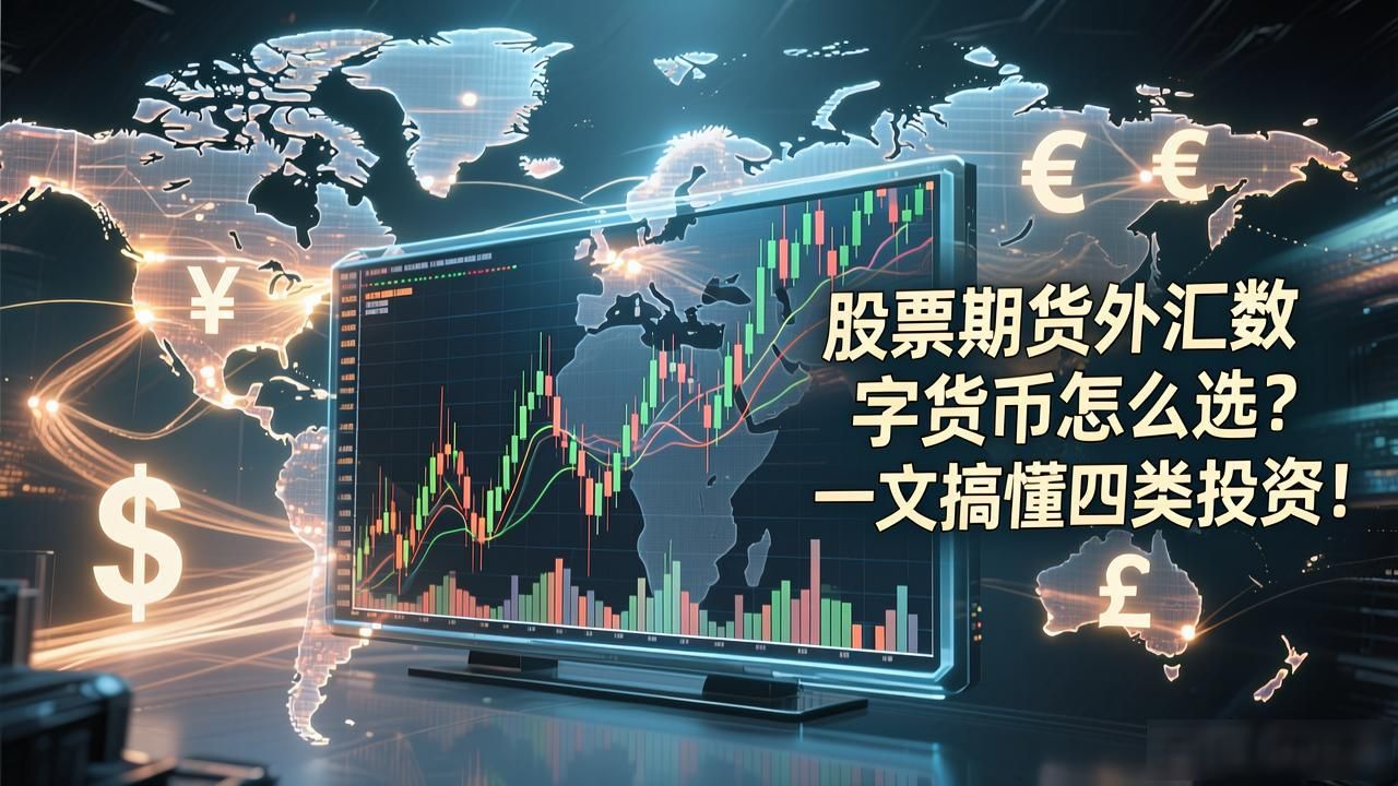 股票期货外汇数字货币怎么选？一文搞懂四类投资！