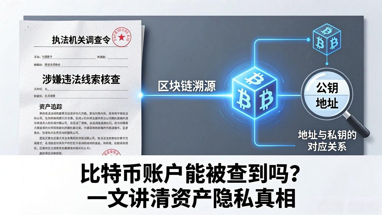比特币账户能被查到吗？一文讲清资产隐私真相