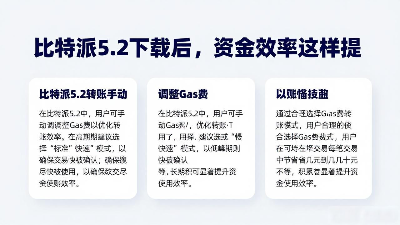 比特派5.2下载后，资金效率这样提