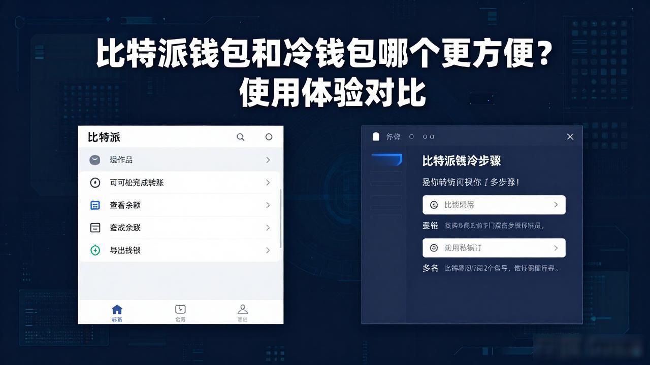 比特派钱包和冷钱包哪个更方便？使用体验对比